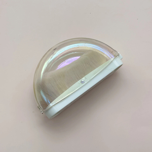 Pinceau Kabuki transparent à manche court et poils synthétiques, avec couvercle, pour maquillage et crème solaire, marque YRX Private Logo. - Product Image 6