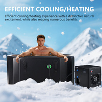 Mini refroidisseur d'eau 0,5 CV 110V/220V, refroidissement par air, pompe de récupération post-entraînement, bain de glace à immersion froide, réfrigérant écologique