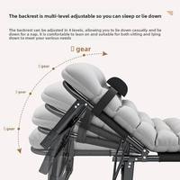 Lit de camping pliable en métal, portable, utilisé pour la plage, le barbecue, le sac à dos, le bureau, la randonnée, avec sac de rangement