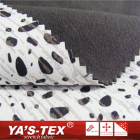 Tissu spandex en polyester imprimé à pois réfléchissants avec polaire en graphène tissé et membrane TPE pour vestes et textiles de sacs