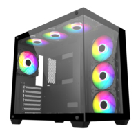 Boîtiers d'ordinateur de jeu en verre à vue panoramique AntarcChill, nouvelle tendance populaire, avec ventilateurs ARGB, boîtier de PC de jeu, cube, cabinet d'ordinateur