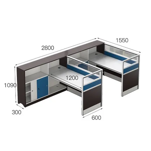 ULT-XC-125F-2ที่กำหนดเองทำ Modular เฟอร์นิเจอร์สำนักงานตารางที่ทันสมัย2คนสำนักงานคอมพิวเตอร์เวิร์กสเตชันโต๊ะทำงานสถานี