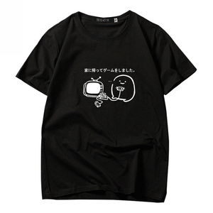 T-shirt japonais amusant sur mesure, style étudiant Otaku, vêtements amples à manches courtes - Product Image 4