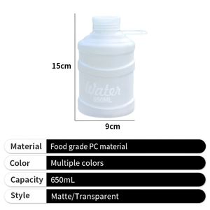 Botella de Agua Deportiva 2026 de 650 ml, Botella de Agua de Plástico de Gran Capacidad con Impresión de Logotipo para Mujer - Product Image 4