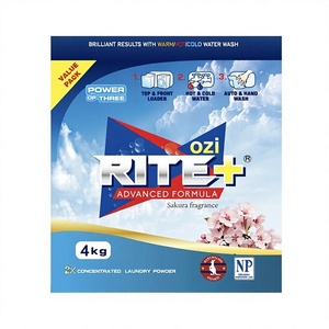 Detergente Concentrado para Ropa RITE+ 4kg, Aroma Floral y Frutal, Sakura Japonés, Sin Fosfatos, Quitamanchas, Suavizante - Product Image 1