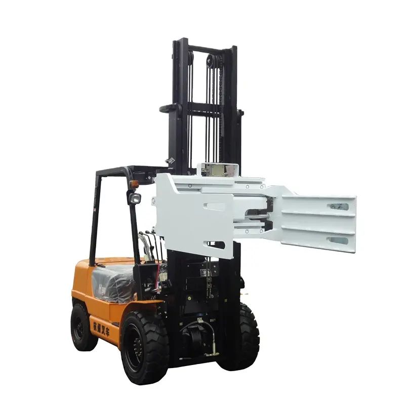 Bale Clamp Stacker 300 500 800 kg 1T 1,5 T 2T Bale Forklift Lifter con rotación de 360 grados