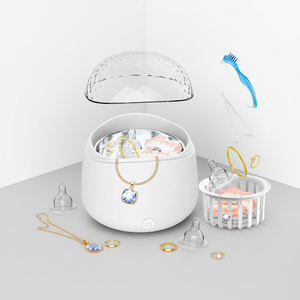 <span class=keywords><strong>Limpiador</strong></span> Ultrasónico de 40kHz para Uso Doméstico, Capacidad de 200ml, para Joyería, Dentaduras Postizas, Retenedores, Protectores Bucales - Alimentación USB/Eléctrica - Product Image 1