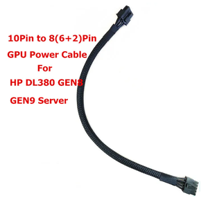 50cm 10Pin bis 1x 8Pin Dual 8 (6 2) Pin GPU-Netzteil kabel für HP <span class=keywords><strong>DL380</strong></span> GEN8 <span class=keywords><strong>GEN9</strong></span> Server GPU - Product Image 5