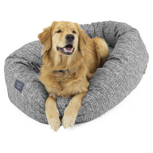 Cama Redonda para Perros Tipo Donut, Ecológica y Cómoda, Ultra Suave, 40 Pulgadas, Tipo <span class=keywords><strong>Bagel</strong></span>, Relajante, Lavable, de Lona - Product Image 1