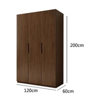 Armoire de rangement et penderie en bois de style nordique américain au design épuré pour chambre à coucher