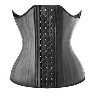 Langqin Women's Plus Size 25 Steel Bone Anti-Bacterial Quick Dry Waist Trainer <b>Corset</b> <b>Latex</b> Firm Breathable Eco-Friendly - Product Image 2