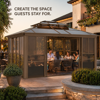 Pergola en aluminium pour jardin avec configuration en kit, idéale pour les espaces de jardin et de terrasse, prenant en charge les commandes de projets personnalisés pour l'exportation