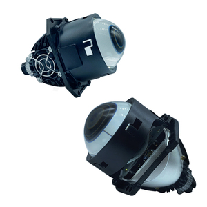 Projecteur LED 12V, 55W, lentille de <span class=keywords><strong>phare</strong></span> laser, 2 ampoules, faisceau de route, structure solaire, projecteur de lumière H4 H7 - Product Image 1