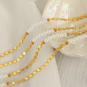 Pearl Necklace Set Gold Copper Beads AA Grade Women's Everyday Wear - Product Image 1