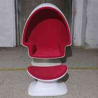 Chaise longue sherpa pivotante classique loisirs meubles de maison en fibre de verre West Mod aviator stéréo alpha mod pod fauteuil de relaxation avec haut-parleur
