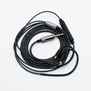สามปุ่มสายหูฟังสำหรับ Se215 425 535 846 Westone Ue900 Audiophile สายทดแทนสีดำไนลอน CE - Product Image 1