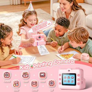 Appareil photo instantané <span class=keywords><strong>pour</strong></span> enfants avec impression thermique, double objectif 48MP, vidéo HD 1080P, idéal <span class=keywords><strong>pour</strong></span> le vlogging, cadeau de vacances <span class=keywords><strong>pour</strong></span> enfants, logo personnalisé - Product Image 4
