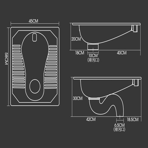 Cuvette de toilettes à la turque robuste <span class=keywords><strong>en</strong></span> acier inoxydable SUS304, antidérapante, à détection, pour toilettes publiques scolaires, équipement sanitaire durable - Product Image 6