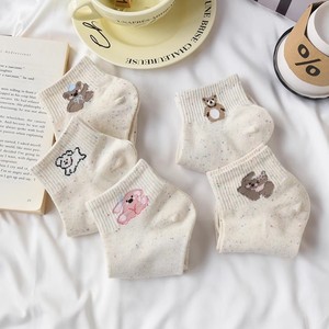 Women's Teddy Bear <b>Pattern</b> Ankle Socks Cotton Breathable Sweat Absorbing Casual Socks Spring Summer Style - Product Image 3