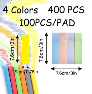 4 blocs de notes autocollantes de 400 feuilles, 19*76 mm, faciles à modifier, en papier offset, pour étudiants, bureau ou usage domestique - Product Image 2