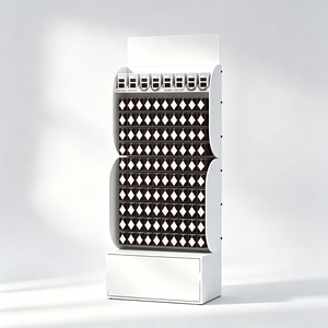 Expositor de metal para suelo con gabinete de almacenamiento y gancho para joyería, tipo estante de exhibición para minoristas - Product Image 1