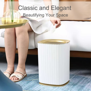 Elpheco 9L Thùng rác có thể mở-top nhựa bền hiện đại Thiết kế sang trọng với chống trượt cho phòng ngủ phòng khách - Product Image 3