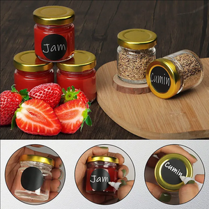 Frascos de encurtidos para almacenamiento de alimentos, tarro de vidrio hermético redondo de 500ml con tapa negra para especias de <span class=keywords><strong>miel</strong></span>, frutas secas, mermelada, nueces, mantequilla de maní - Product Image 5