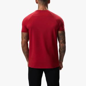 ผู้ผลิต OEM ขายส่ง เสื้อยืดคอกลมสำหรับออกกำลังกายผู้ชาย ไซส์ใหญ่ ผ้าทอซับเหงื่อ พิมพ์ลายเรียบง่าย - Product Image 4