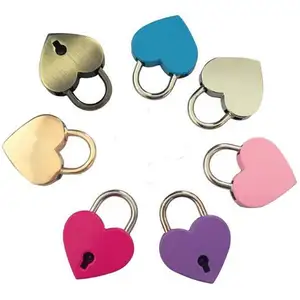 factory sale high end rose gold heart lock with key