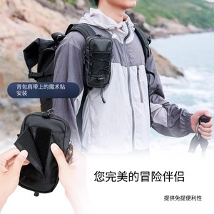 Outdoor Shoulder Strap Bag Waterproof Expansion Multifunctional Tactical Phone Pouch Unisex Solid Color Webbing Handle - Product Image 3