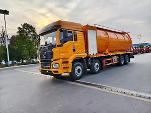 Camión de succión y limpieza de alcantarillado Shacman 8x4 de 33 CBM con doble potencia para succión de lodos y limpieza de tuberías, exportación a África y Oriente Medio - Product Image 4