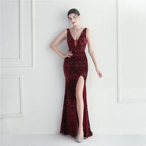<span class=keywords><strong>Vestido</strong></span> <span class=keywords><strong>Largo</strong></span> <span class=keywords><strong>de</strong></span> <span class=keywords><strong>Fiesta</strong></span> con Lentejuelas Coloridas para Mujer, Disponible en Stock - Product Image 5
