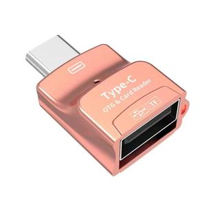 Pembaca kartu memori Tipe C ke USB + TF, flash drive USB Tipe C ke USB + TF Card Reader dua dalam satu - Product Image 6