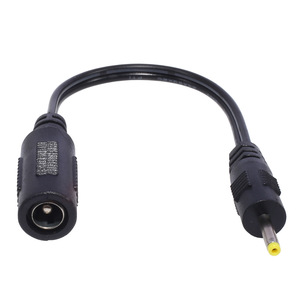 Câble d'alimentation adaptateur de charge DC mâle vers femelle Tideseer <span class=keywords><strong>5</strong></span>.5x2.1, 2.<span class=keywords><strong>5</strong></span>/3.0/3.<span class=keywords><strong>5</strong></span>/4.0/<span class=keywords><strong>5</strong></span>.5mm, 15cm, 2x24AWG, 1.5A, PVC noir, conversion DC - Product Image 2