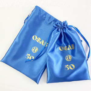 Bolsas de Seda Grandes de Lujo Azul Rey para Paquetes de Cabello con Cordón y Logotipo Personalizado Impreso, Bolsa con Cordón para Empaque de Juguetes Sexuales, Bolsa de Seda Antipolvo - Product Image 1
