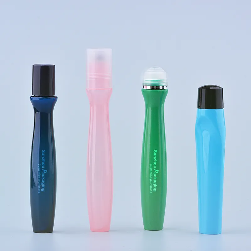 PETG botol perjalanan, isi ulang 10/15/20ml tahan bocor kemasan gel deodoran botol rol kecil untuk krim mata