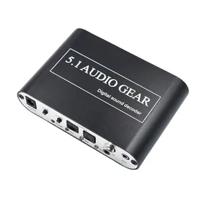 Décodeur Audio numérique 5.1 DTS/<span class=keywords><strong>AC3</strong></span>/<span class=keywords><strong>PCM</strong></span> convertisseur optique à stéréo Surround numérique à analogique HD 2 SPDIF 3.5 AUX Coaxial - Product Image 1
