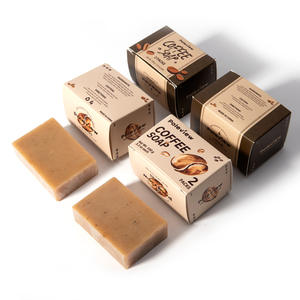 Solide fait à la main pour savon à café nettoyant efficace boîte-cadeau personnalisable savon à l'huile d'essence pour le visage - Product Image 2