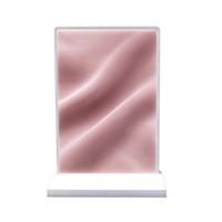Affichage publicitaire LED ultra-mince double face rechargeable à clipser pour comptoir de bar, liste de prix, comptoir de magasin de thé au lait, boissons
