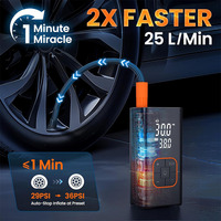 Pompe à air portable pour voiture, mini compresseur d'air 150 psi, gonfleur de pneus multifonctionnel sans fil pour voiture, vélo, ballon