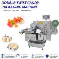 Machine d'emballage de bonbons entièrement automatique à double torsion pour petites entreprises, haute efficacité, économie d'énergie, en acier inoxydable 304, pour l'alimentation