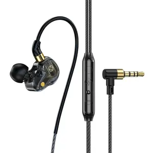 流行的新型电子高保真重低音耳机，适用于苹果电脑游戏耳机，带麦克风3.5毫米磁性有线动态耳塞