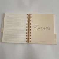 Livre de recettes à couverture rigide avec reliure en spirale-diviseur à onglets