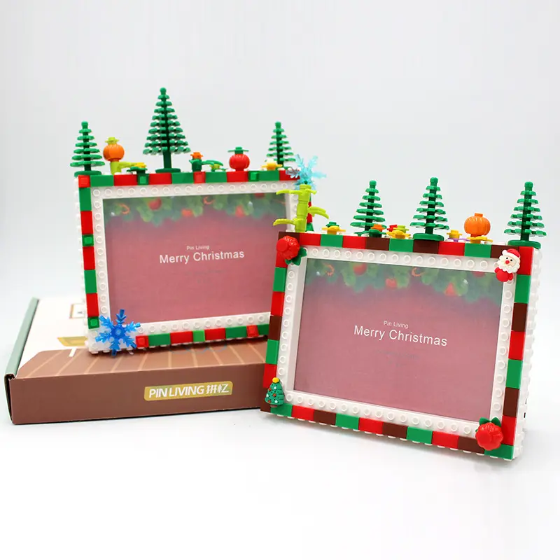 Christmas Photo Frame DIY Children's Building Block Handmade Assembly Creative Photo Frame PS