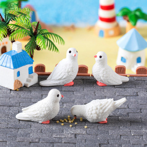 Venta caliente isla paloma Villa casa árbol <span class=keywords><strong>de</strong></span> <span class=keywords><strong>coco</strong></span> playa placa paisaje Mini artesanías <span class=keywords><strong>de</strong></span> resina para jardín hogar bonsái Decoración - Product Image 2