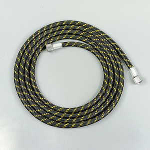 Tuyau tressé pour aérographe 1,8 m noir jaune filetage intérieur 8 mm pour alimentation en peinture - Product Image 2