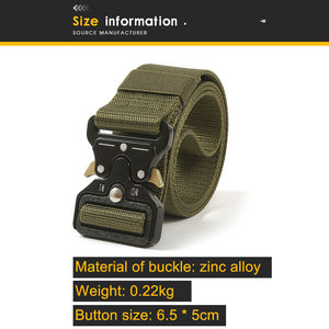 Ceinture tactique robuste pour homme, boucle en métal à dégagement rapide, sangle en nylon, ceinture de camouflage pour la chasse, l'escalade et l'entraînement - Product Image 3