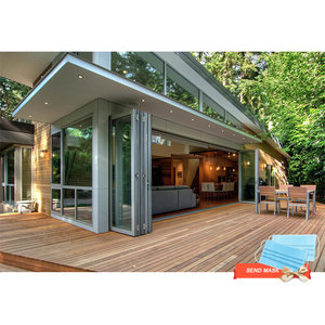 Thiết kế hiện đại bên ngoài hợp kim nhôm ban công accordion Bifold cửa có thể gập lại Patio gấp cửa cho sân ứng dụng - Product Image 3