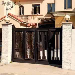 מורדן יוקרה בסגנון אלומיניום שער חשמלי 3d מודגם מחסום חצר חיצונית לחניה וכניסה שער וילה אלגנטית - Product Image 2