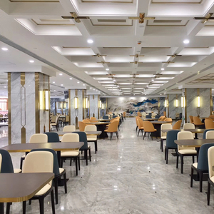 Sillas de Restaurante a Gran Escala, Muebles de Comedor Comerciales de Alta Gama, Juego de Mesa, Sillas Tapizadas en Dos Tonos Hechas a Medida para Cantina - Product Image 4